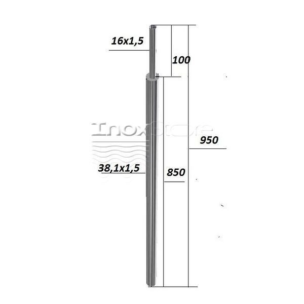 Стойка Inoxstore круглая Ø38х1,5 мм, высота 950 мм (AISI 201) 00417 фото