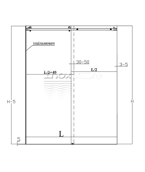 Комплект фурнитуры Inoxstore F-2 для душевой кабины, полированный, AISI 304 50314 фото