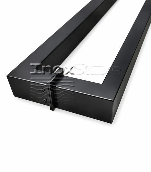 Ручка-скоба 50х25х600 мм, одностороння, чорна, AISI 304 02101 фото