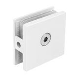 Склотримач 45х45х4 мм, білий, AISI 304 01731-W фото