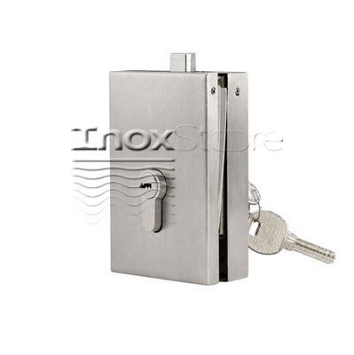 Замок вертикальний, ключ-ключ, сатинований, AISI 304 40134 фото
