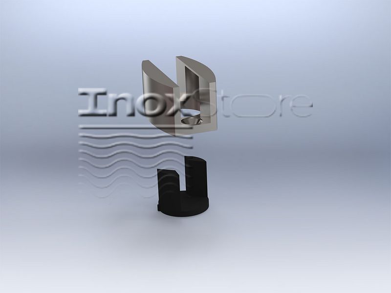 Нижня напрямна, сатинована, AISI 304 50101 фото