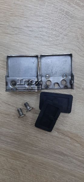Склотримач штампований квадратний 45х45х25 мм/&Oslash; 38,1 мм, під скло 8 мм, полірований, AISI 304 00197 фото