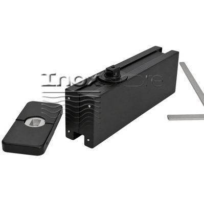 Петля нижня з доводчиком для скляних дверей до 80 кг, чорний, AISI 304 40193 фото