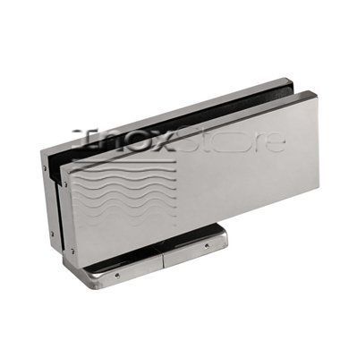 Петля нижня з доводчиком для скляних дверей до 80 кг, полірована, AISI 304 40192 фото