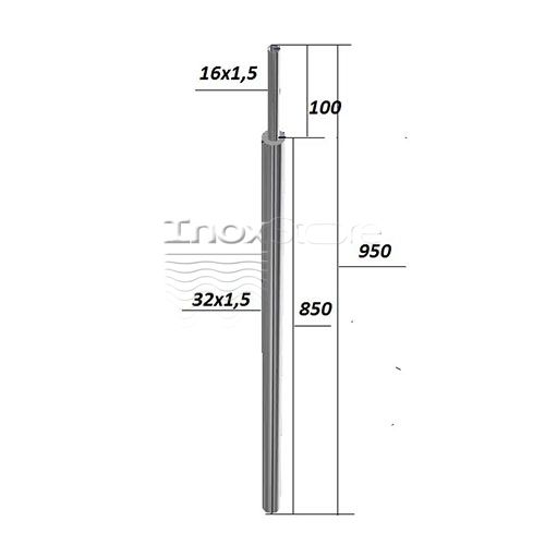 Стойка Inoxstore круглая Ø32х1,5 мм, высота 950 мм (AISI 201) 00415 фото