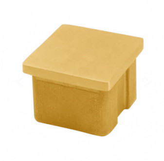 Заглушка внутренняя Inoxstore 40x40x1,5 мм, плоская, AISI 304, золото