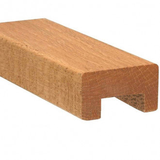 Поручень Inoxstore деревянный 60х40 мм с пазом 24х24, Ясень