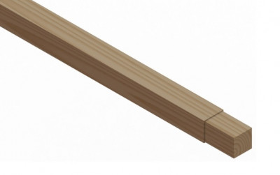 Деревянная вставка Inoxstore для комбинированной стойки 40х40 мм, дуб