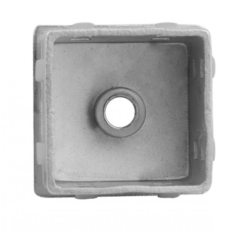 Верхний элемент Inoxstore 40х40х1,5 мм, выпуклый, забивной с насечками, полированный, AISI 304