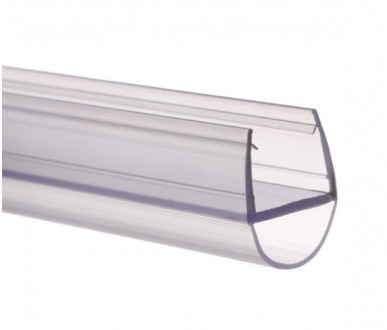 Уплотнитель Inoxstore стена-стекло, под стекло 10 мм/ 2,5 м,  для душевой кабины, ПВХ