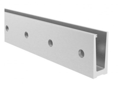 Зажимной алюминиевый профиль Inoxstore,  для стекла 10-16 мм, боковое крепление