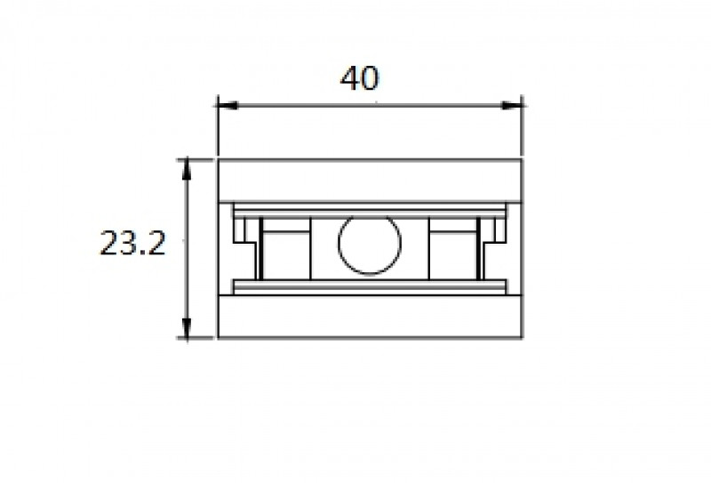 Стеклодержатель Inoxstore литой полукруглый AISI 304, 40х50х25 мм / Ø 0мм, под стекло 8 мм, полированный, AISI 304