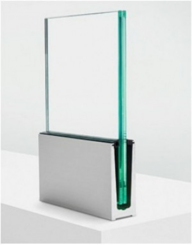Зажимной алюминиевый профиль Inoxstore, анодированный, для стекла 18-20 мм