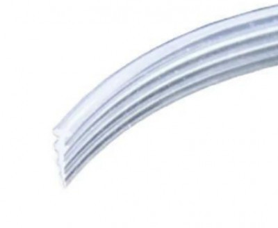 Уплотнительная резинка Inoxstore для профиля 36х20 мм, под стекло 10 мм, прозрачная