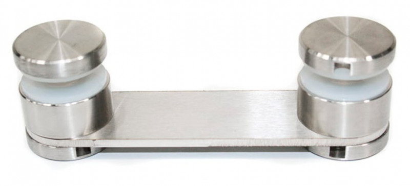Стеклодержатель Inoxstore пластинчатый 120х30 мм, держатель Ø30х15 мм, приварной, сатинированный, AISI 304